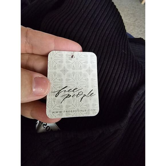 Anthropologie En Saison Fitted Maxime Midi Dress Puff Sleeves Black Size Medium - Picture 9 of 11